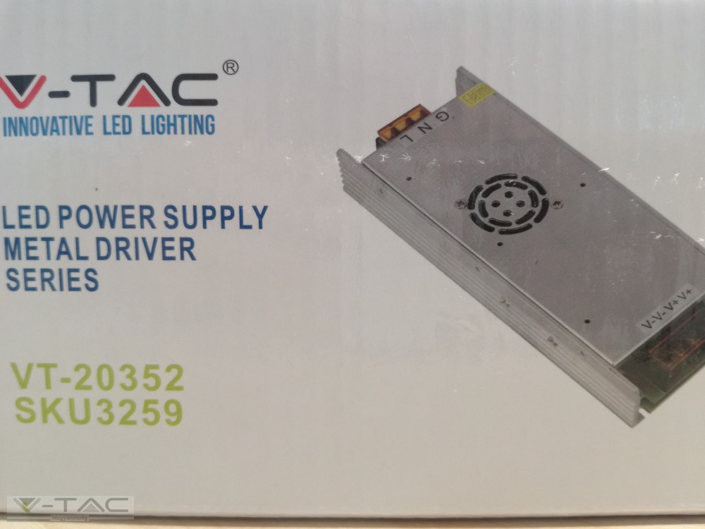 www.helloled.hu V-Tac 350W fém tápegység 12V 30A - 3259