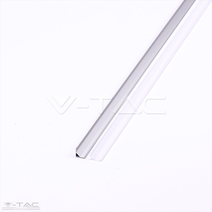 www.helloled.hu V-Tac Alumínium sarok profil 2 méter tejfehér fedlappal - 3353