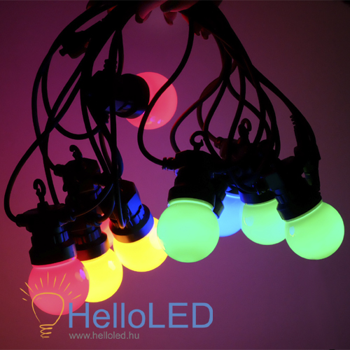 www.helloled.hu V-TAc Fényfüzér dugvillával, színes 5 méter 7435