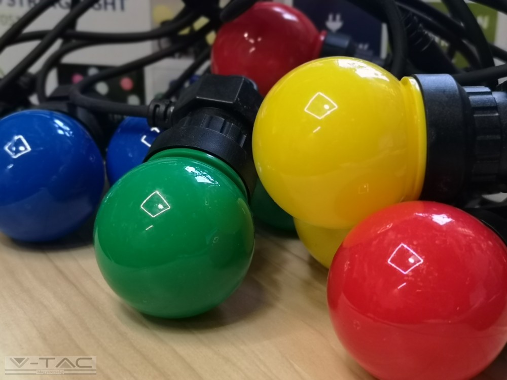 Fényfüzér dugvillával, színes 5 méter - 7435 Fényfüzér dugvillával, színes 5 méter - 7435