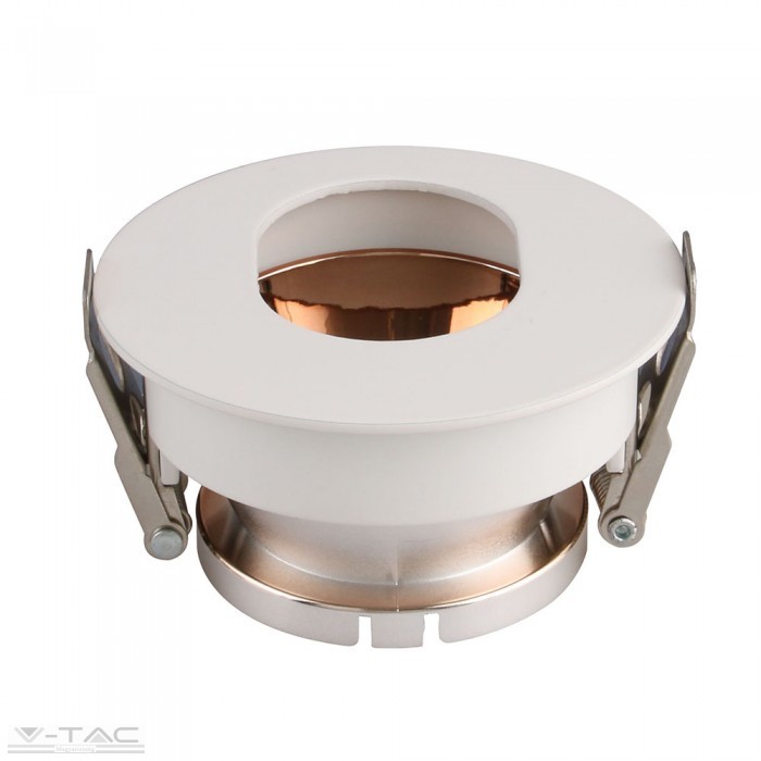 www.helloled.hu V-Tac GU10 kör beépítõkeret fehér/réz - 3163 www.helloled.hu V-Tac GU10 kör beépítőkeret fehér/réz - 3163