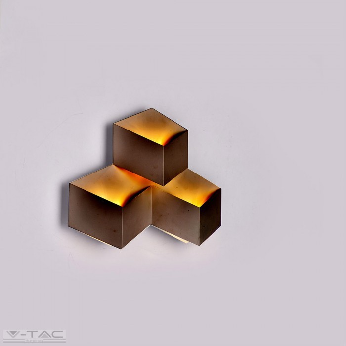 9W LED beltéri szögletes fali lámpa fekete 9W LED beltéri szögletes fali lámpa fekete