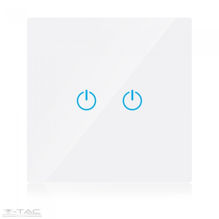 Wifis smart kapcsoló dupla fehér - 8418 Wifis smart kapcsoló dupla fehér - 8418