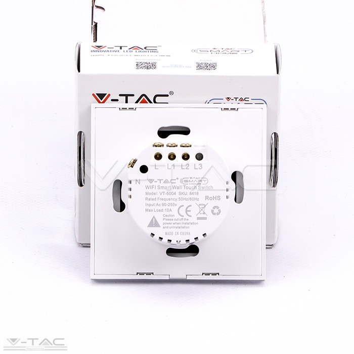 Wifis smart kapcsoló dupla fehér - 8418 Wifis smart kapcsoló dupla fehér - 8418