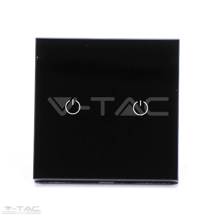 Wifis smart kapcsoló dupla fekete - 8424 Wifis smart kapcsoló dupla fekete - 8424