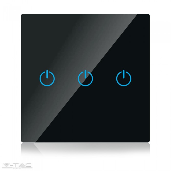 Wifis smart kapcsoló tripla fekete - 8425 Wifis smart kapcsoló tripla fekete - 8425