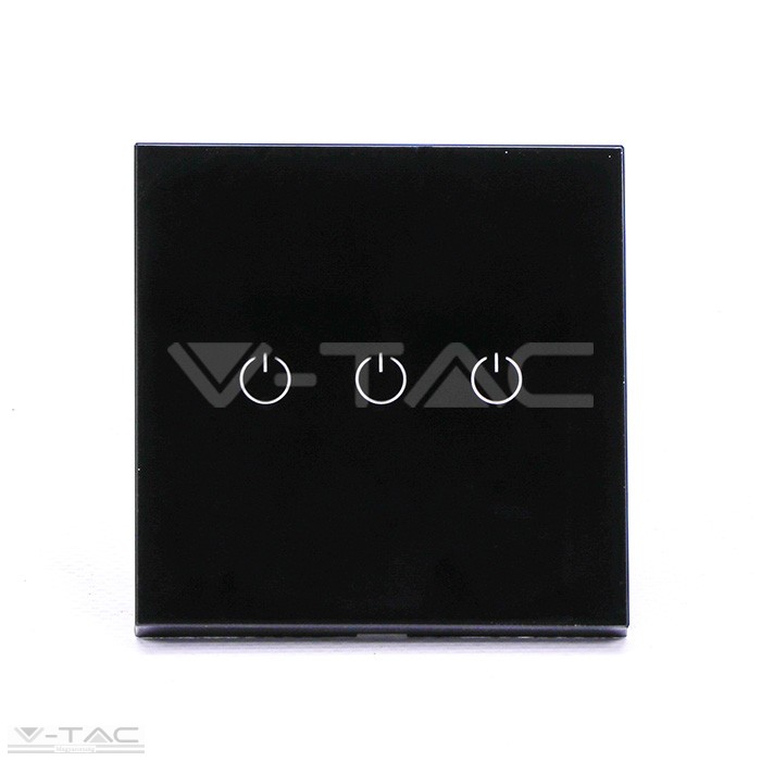 Wifis smart kapcsoló tripla fekete - 8425 Wifis smart kapcsoló tripla fekete - 8425