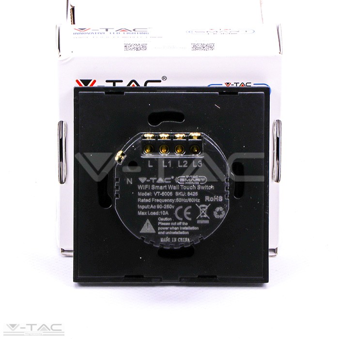 Wifis smart kapcsoló tripla fekete - 8425 Wifis smart kapcsoló tripla fekete - 8425