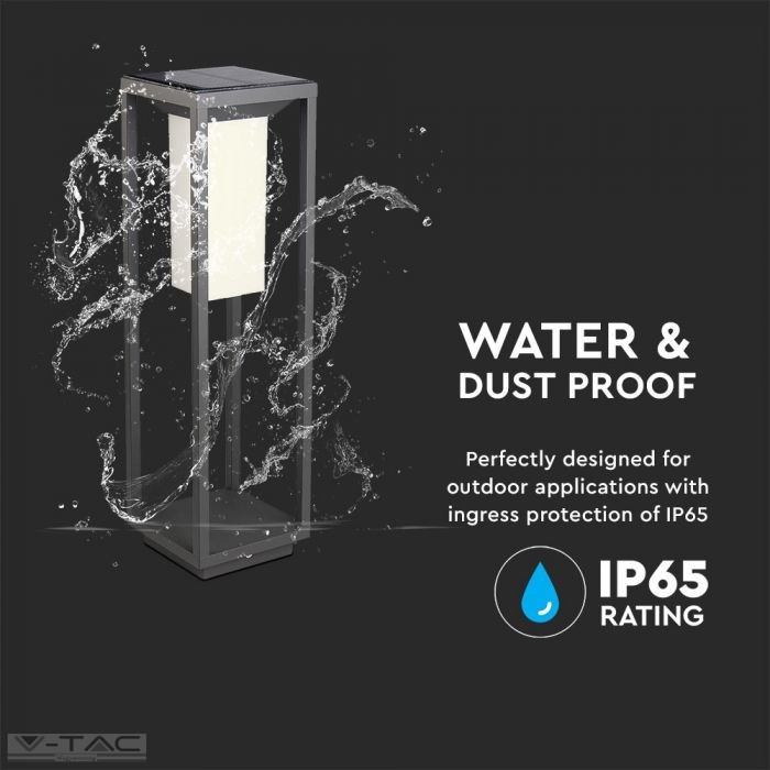 2W LED napelemes alkonykapcsolós kerti álló lámpatest beépített mozgásérzékelővel 3000K - PRO785 2W LED napelemes alkonykapcsolós kerti álló lámpatest beépített mozgásérzékelővel 3000K - PRO785