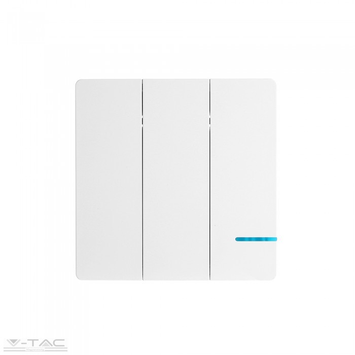 Vezeték nélküli tripla kapcsoló fehér - 8462 Vezeték nélküli tripla kapcsoló fehér - 8462