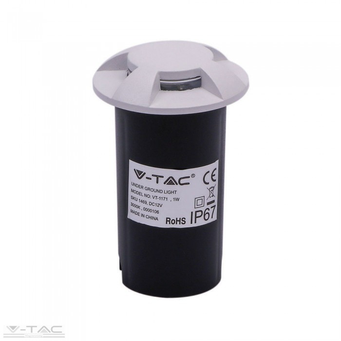 1W LED földbe süllyeszthető négyirányú világítás fehér 3000K - 1469 1W LED földbe süllyeszthető négyirányú világítás fehér 3000K - 1469