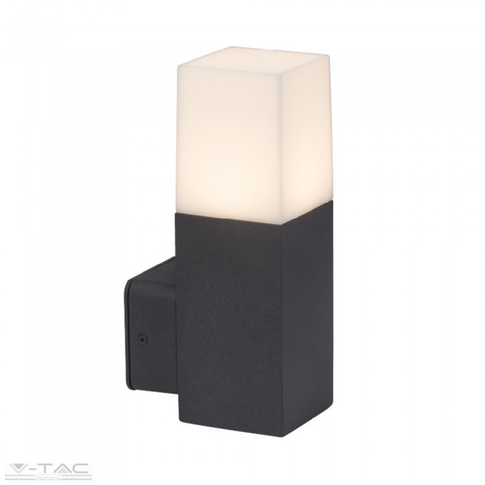 GU10 foglalattal ellátott fekete négyszög fali lámpa IP54 - 7563 GU10 foglalattal ellátott fekete négyszög fali lámpa IP54 - 7563