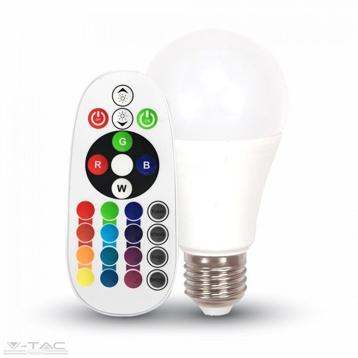 LED izzó - 9W E27 A60 RGB+WW 3000K távirányítóval - 2766 LED izzó - 9W E27 A60 RGB+WW 3000K távirányítóval - 2766