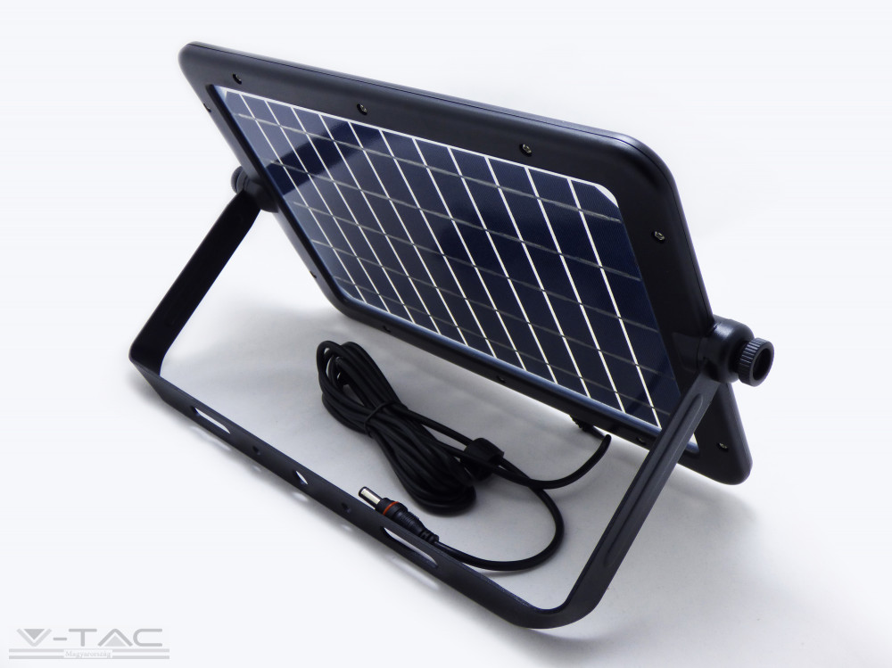 10W LED napelemes hordozható reflektor fekete 7200mAH 4000K - 8674 10W LED napelemes hordozható reflektor fekete 7200mAH 4000K - 8674