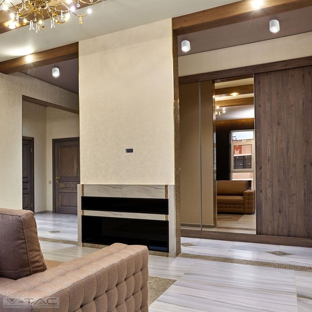 Felületre szerelhető GU10 gipsz keret fehér kör - 3665 Felületre szerelhető GU10 gipsz keret fehér kör - 3665