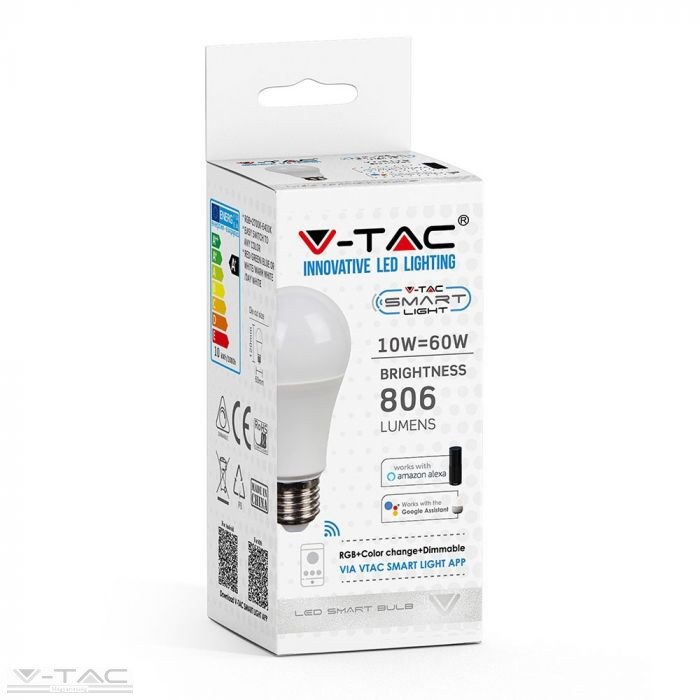 10W Wifis smart LED izzó E27 A60 RGB + 3in1 CCT - 2751 10W Wifis smart LED izzó E27 A60 RGB + 3in1 CCT - 2751