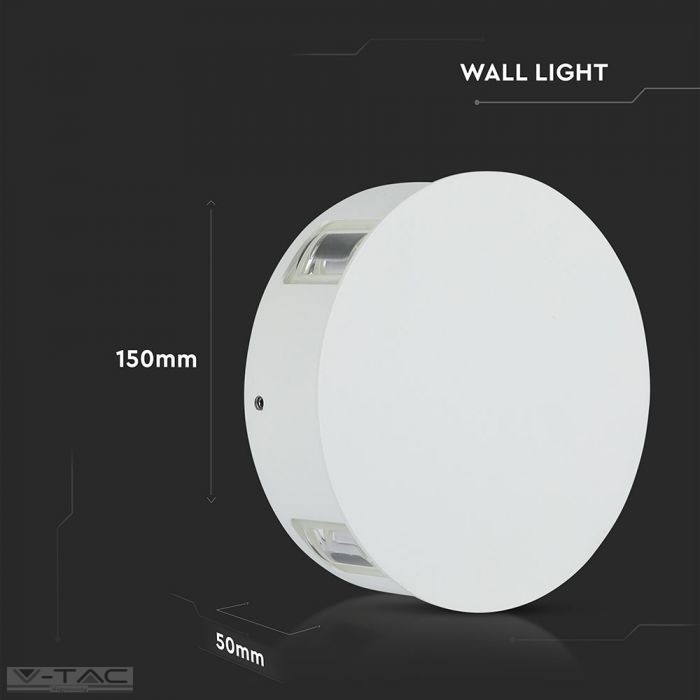 4W LED fehér kör fali lámpa IP65 4W LED fehér kör fali lámpa IP65
