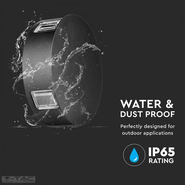 4W LED fekete kör fali lámpa IP65 4W LED fekete kör fali lámpa IP65