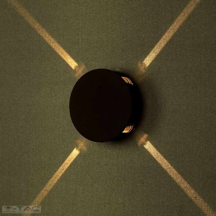 4W LED fekete kör fali lámpa IP65 4W LED fekete kör fali lámpa IP65