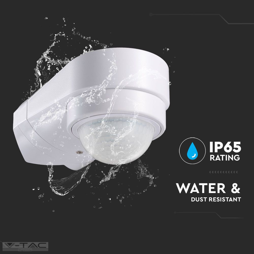 Infravörös Sarokba szerelhető mozgásérzékelő fehér IP65 - 6613 Infravörös Sarokba szerelhető mozgásérzékelő fehér IP65 - 6613