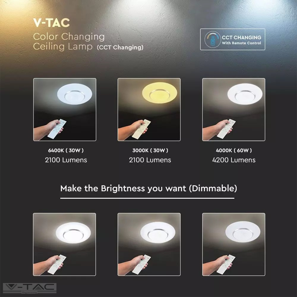 60W dimmelhető LED mennyezeti design lámpa 3 in 1 vezérlővel - 14621 60W dimmelhető LED mennyezeti design lámpa 3 in 1 vezérlővel - 14621