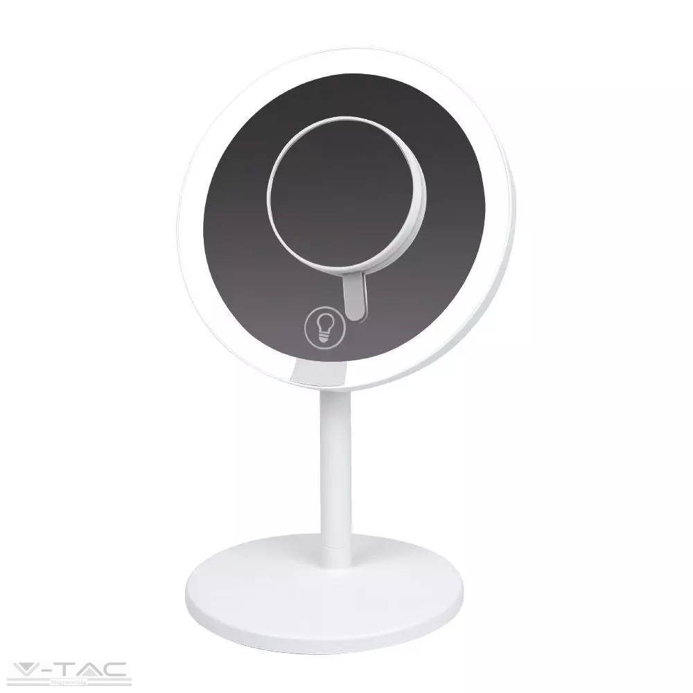 5W LED-es újratölthető sminktükör mágneses nagyító tükörrel - 8931 5W LED-es újratölthető sminktükör mágneses nagyító tükörrel - 8931