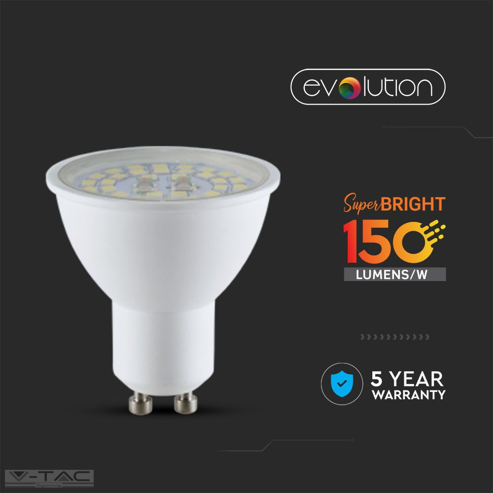 LED spotlámpa 5W GU10 (150lm/W) Meleg fehér 110 ° - 2837 LED spotlámpa 5W GU10 (150lm/W) Meleg fehér 110 ° - 2837