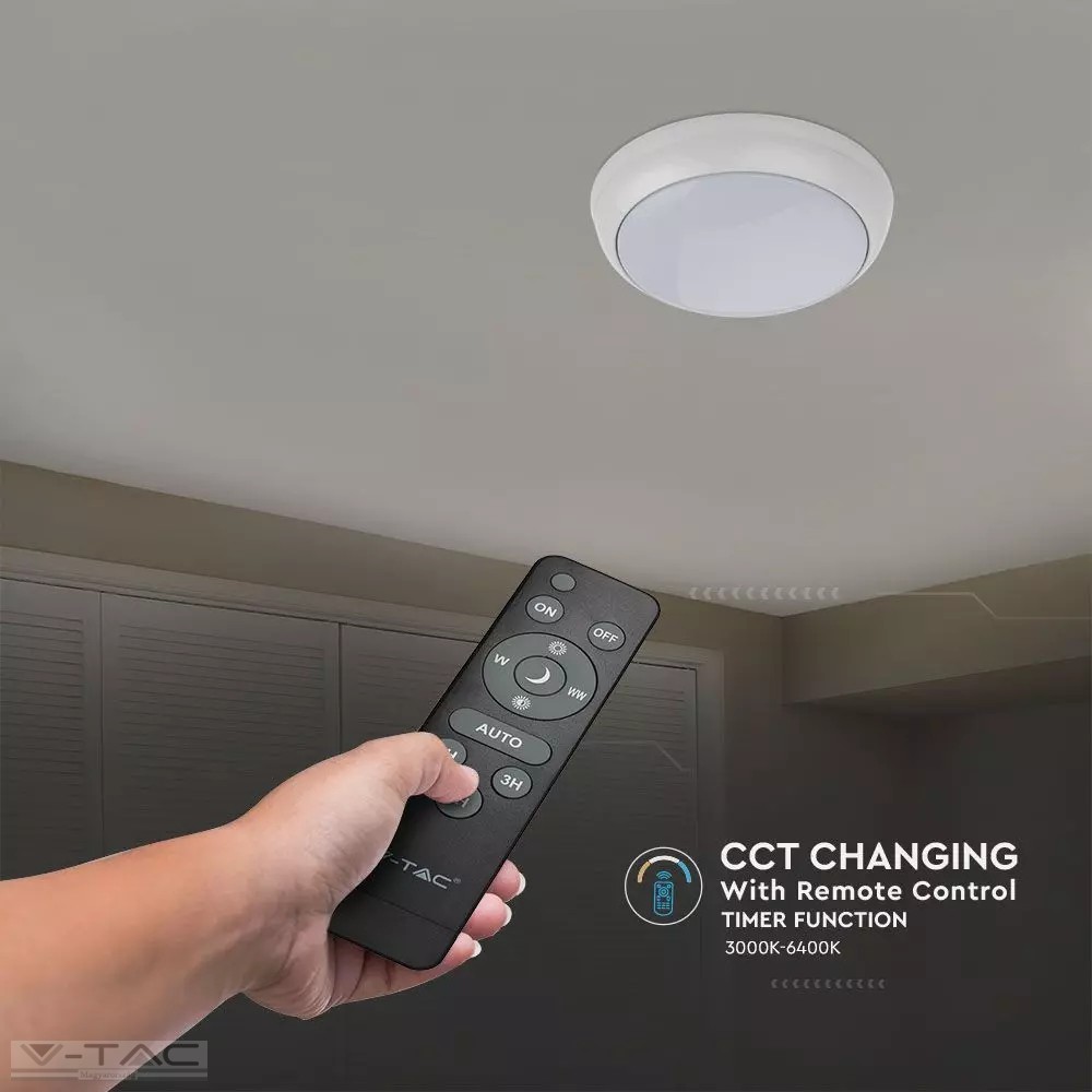 15W Napelemes LED mennyezeti lámpa IP65 CCT - 7613 15W Napelemes LED mennyezeti lámpa IP65 CCT - 7613