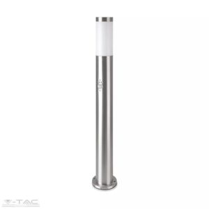 Ezüst rögzíthető kerti mozgásérzékelős álló lámpatest E27 foglalattal acél váz IP44 - 8960
