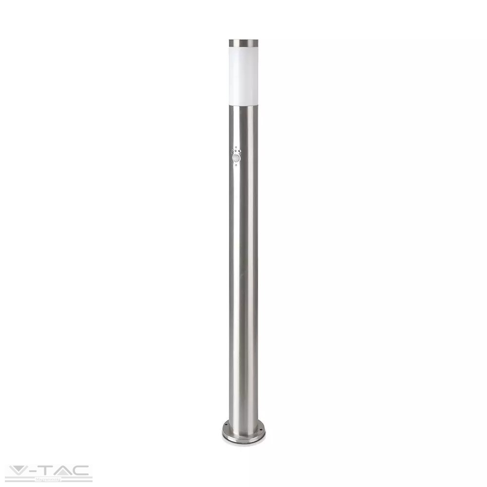 Ezüst rögzíthető kerti mozgásérzékelős álló lámpatest E27 foglalattal acél váz IP44 - 8967 Ezüst rögzíthető kerti mozgásérzékelős álló lámpatest E27 foglalattal acél váz IP44 - 8967