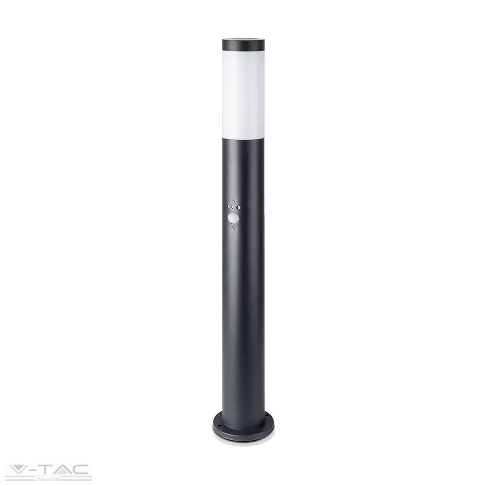 Fekete rögzíthető kerti mozgásérzékelős álló lámpatest E27 foglalattal acél váz IP44 - 8984 Fekete rögzíthető kerti mozgásérzékelős álló lámpatest E27 foglalattal acél váz IP44 - 8984