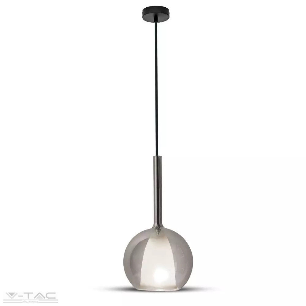 Dupla üvegű szürke csillár E27 foglalattal D:250mm - 3876 Dupla üvegű szürke csillár E27 foglalattal D:250mm - 3876