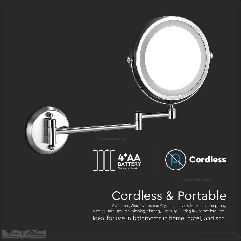 3W LED elemes sminktükör nagyítóval - 6628 3W LED elemes sminktükör nagyítóval - 6628