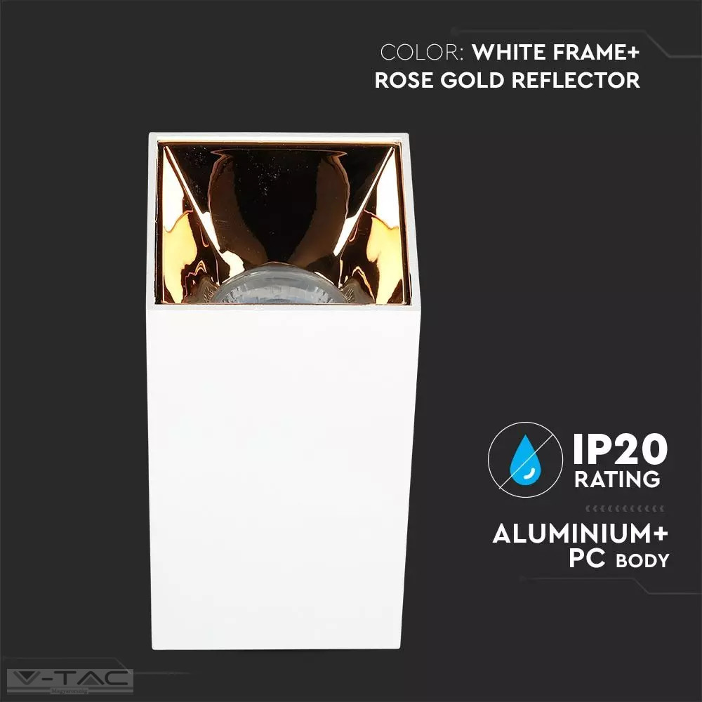 Felületre szerelhető szögletes spotkeret - 8587 Felületre szerelhető szögletes spotkeret - 8587