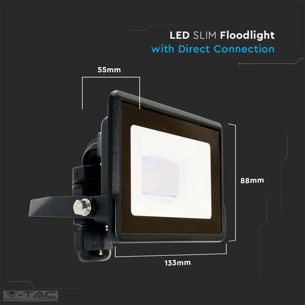 10W LED reflektor Samsung chip fekete, kötődobozzal 10W LED reflektor Samsung chip fekete, kötődobozzal