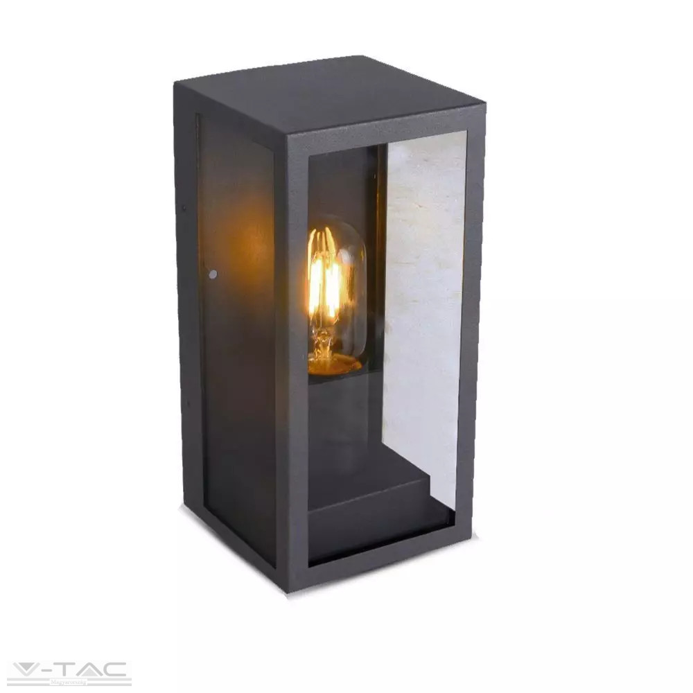 Fekete szögletes fali lámpa E27 foglalattal - 8517 Fekete szögletes fali lámpa E27 foglalattal - 8517