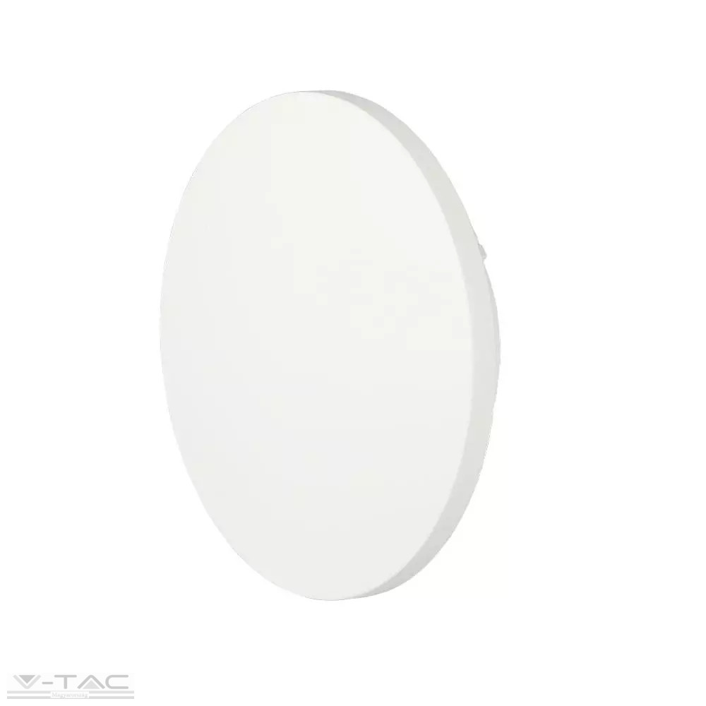 6W fehér kerek fali lámpa, hátra világít, IP65 6W fehér kerek fali lámpa, hátra világít, IP65