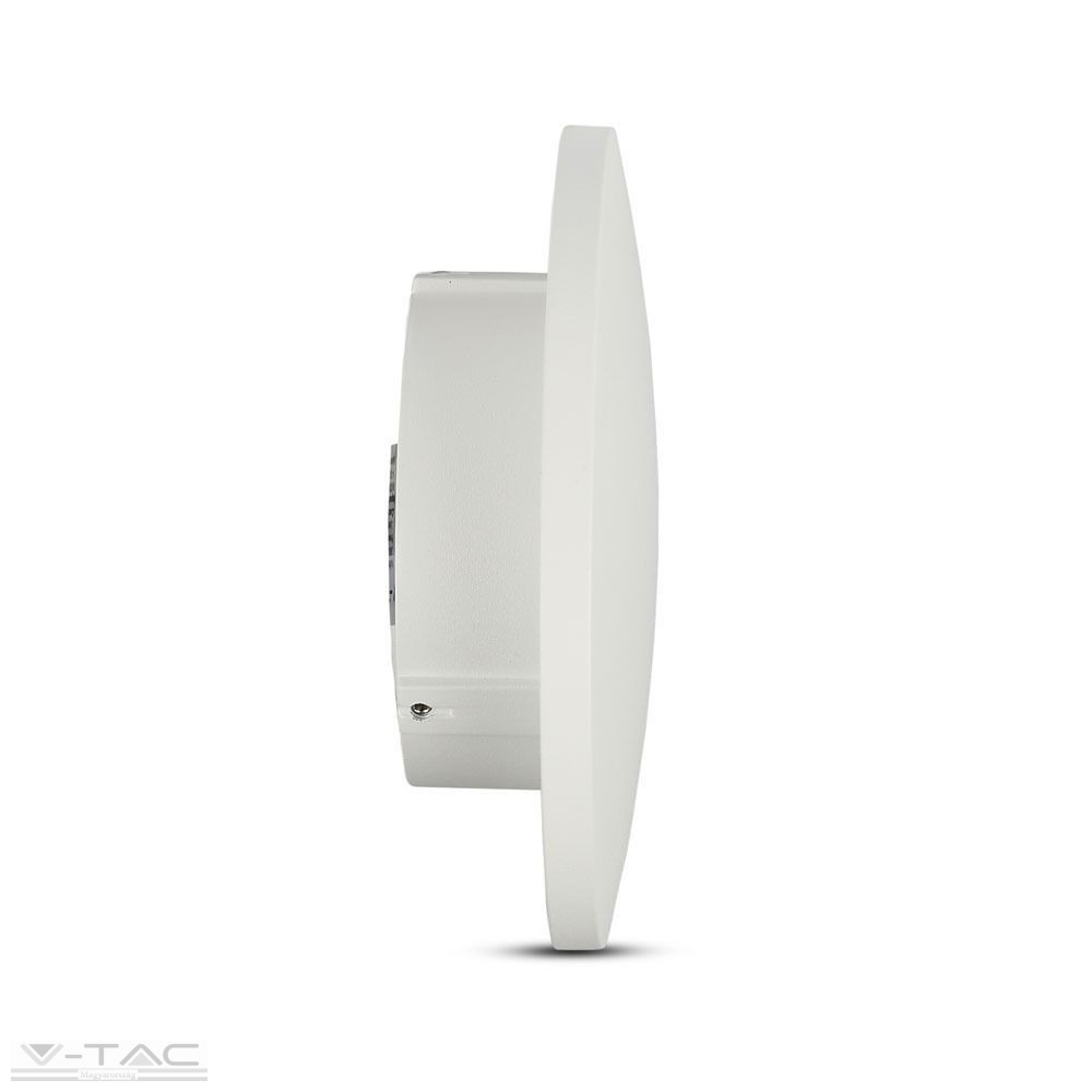 6W fehér kerek fali lámpa, hátra világít, IP65 6W fehér kerek fali lámpa, hátra világít, IP65