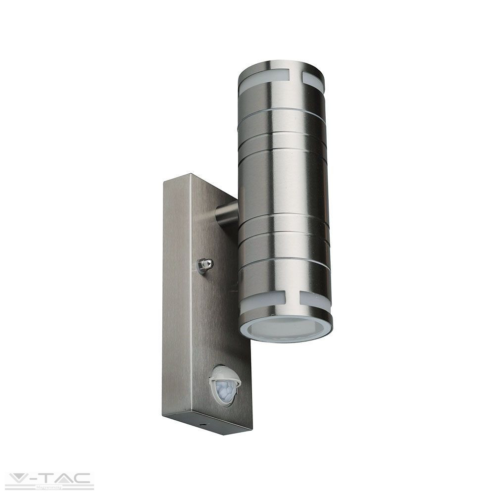 GU10 foglalattal ellátott fali LED lámpa króm 2 irányú beépített mozgásérzékelővel - 5157 GU10 foglalattal ellátott fali LED lámpa króm 2 irányú beépített mozgásérzékelővel - 5157