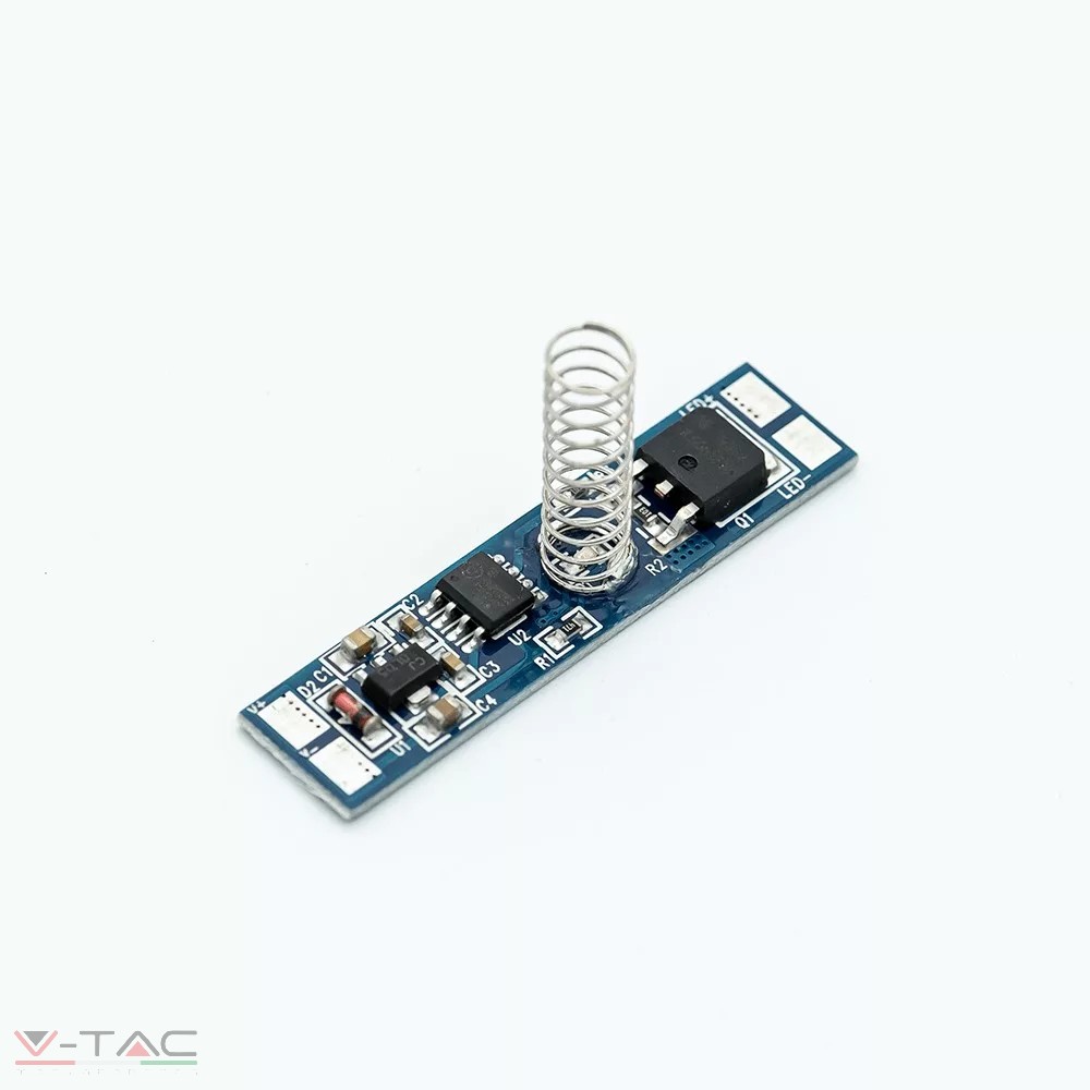 Profilba építhető rugós dimmerkapcsoló 12/24V 8A - TD002 Profilba építhető rugós dimmerkapcsoló 12/24V 8A - TD002