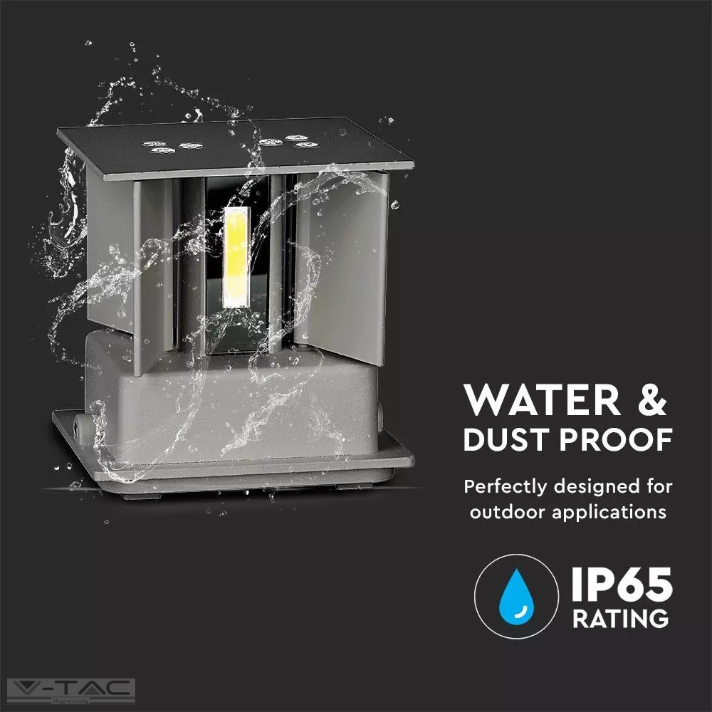 5W Szürke le/fel világító fali lámpa IP65 5W Szürke le/fel világító fali lámpa IP65