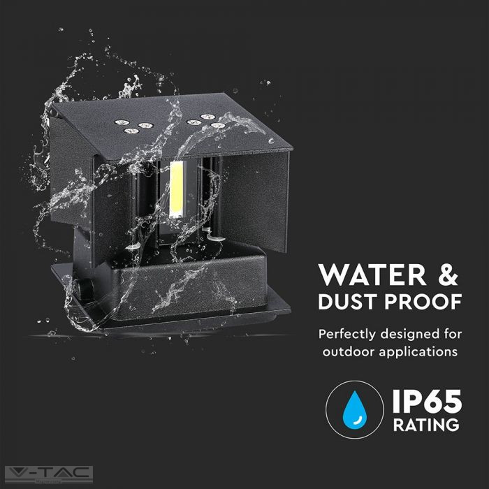 5W Fekete rejtett fali lámpa IP65 5W Fekete rejtett fali lámpa IP65