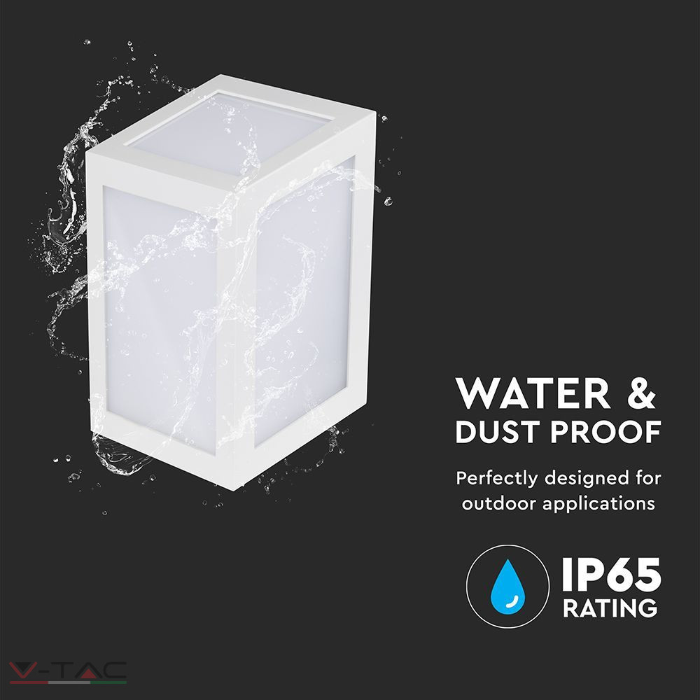 LED fali lámpa szögletes fehér IP65 LED fali lámpa szögletes fehér IP65