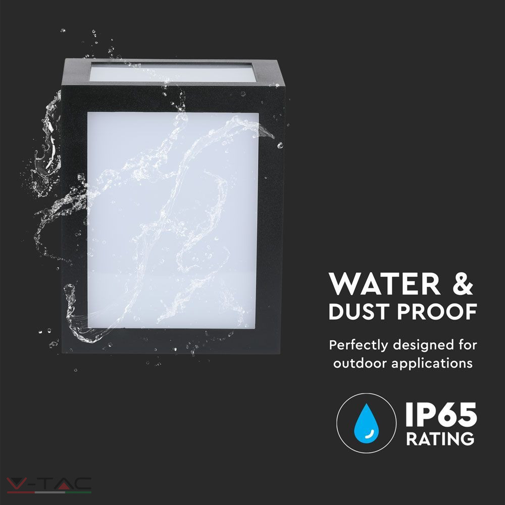 LED fali lámpa szögletes fekete IP65 LED fali lámpa szögletes fekete IP65