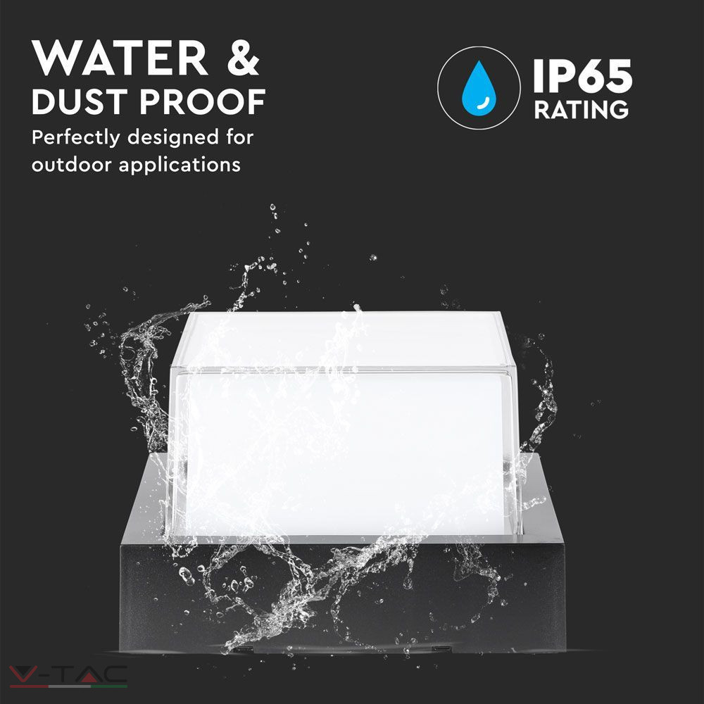 LED fali lámpa négyszög fekete LED fali lámpa négyszög fekete