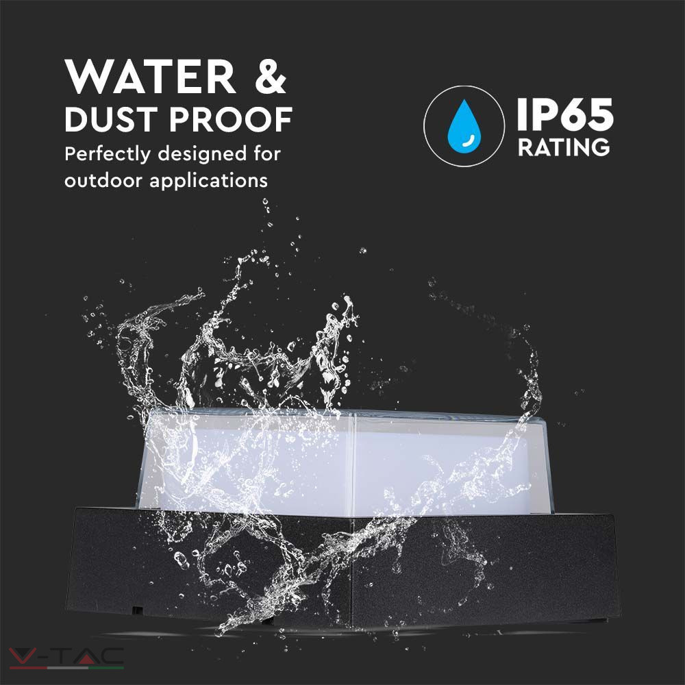 LED fali lámpa négyszög fekete LED fali lámpa négyszög fekete