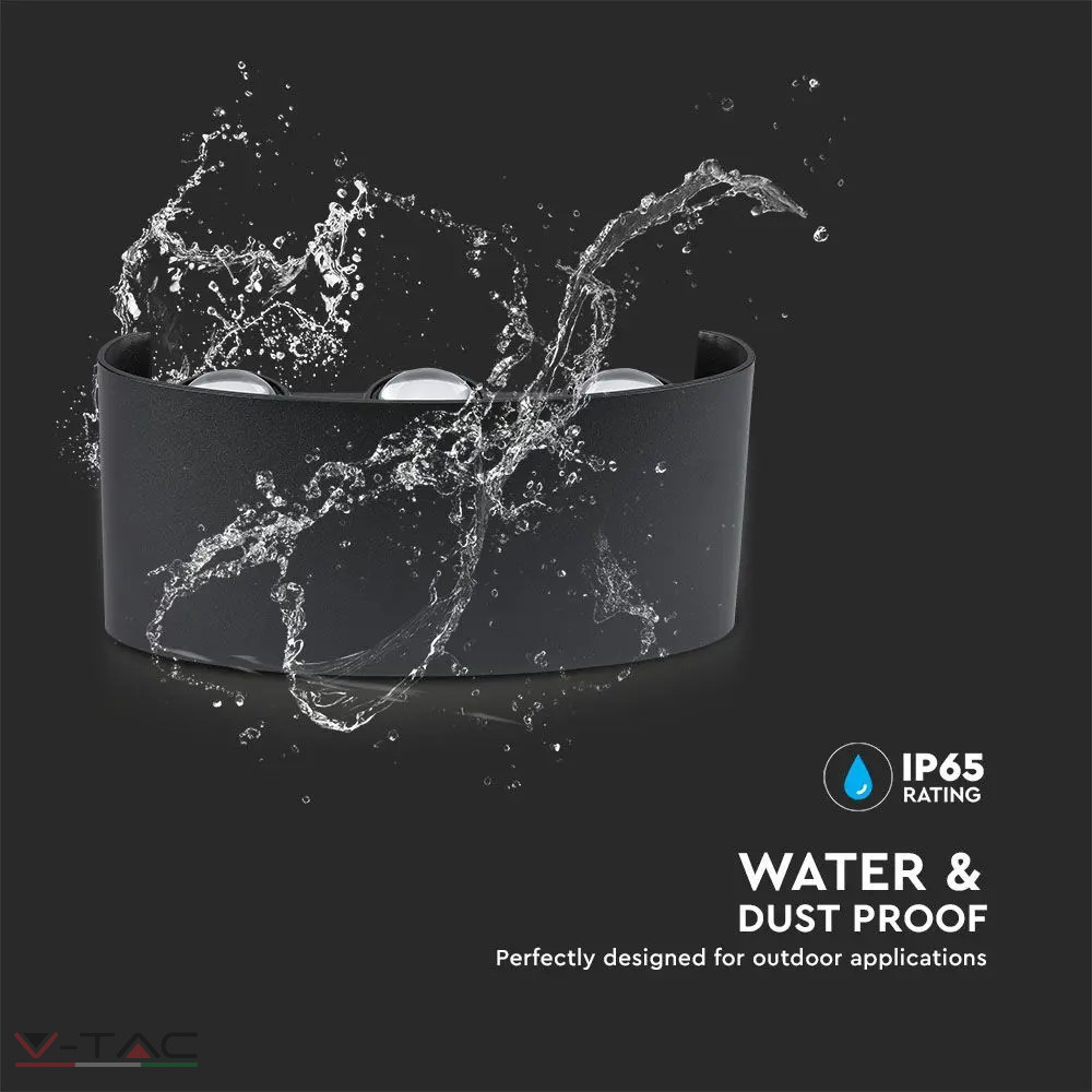 7W LED fekete fali design lámpa IP54 7W LED fekete fali design lámpa IP54