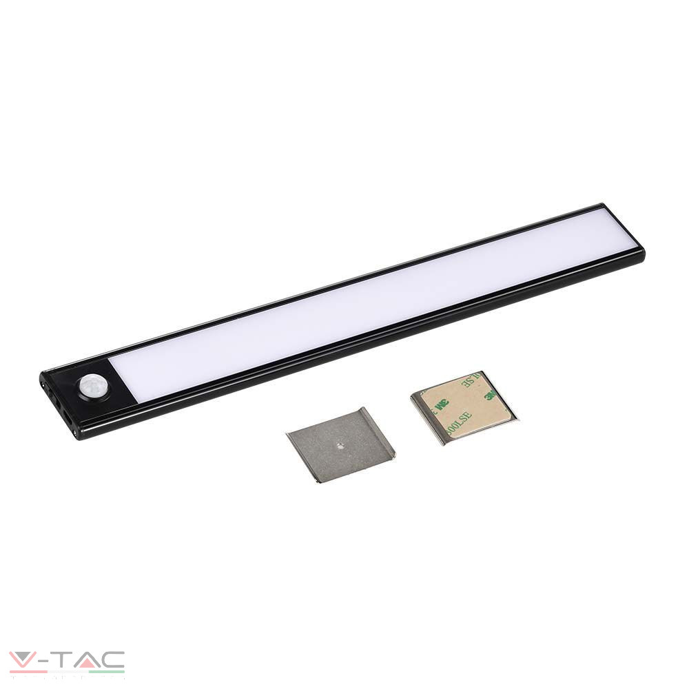 V-Tac HelloLED Mozgásérzékelős fekete bútorvilágító V-Tac HelloLED Mozgásérzékelős fekete bútorvilágító