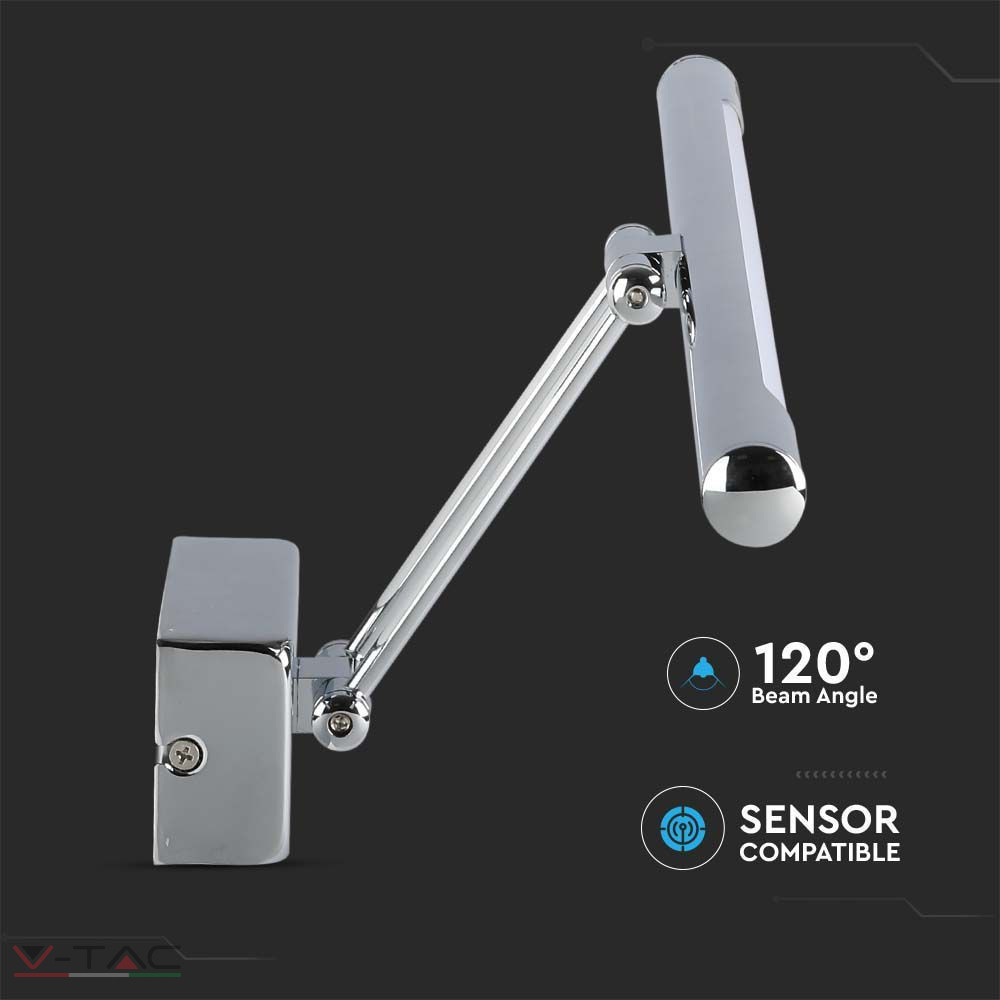 HelloLED V-Tac 9W LED-es tükörvilágítás króm HelloLED V-Tac 9W LED-es tükörvilágítás króm