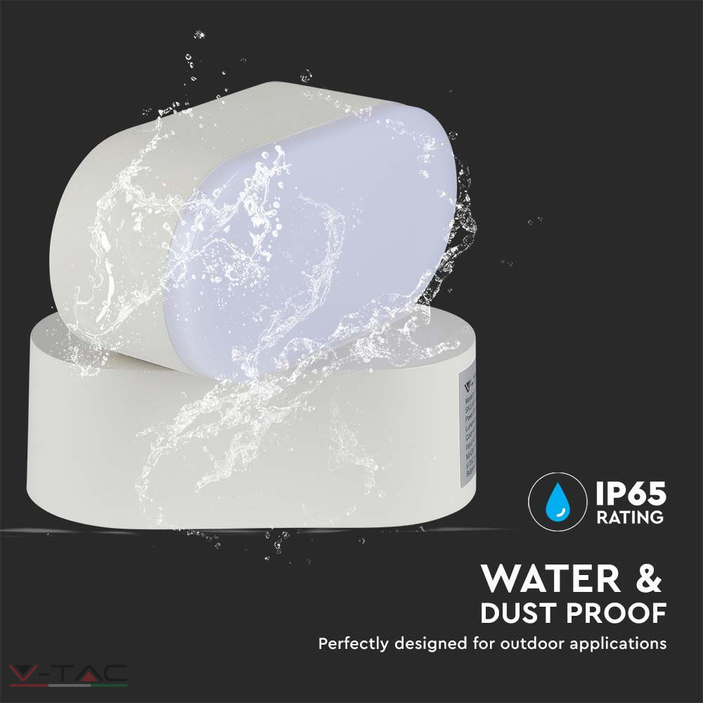 5W LED ovális fali lámpatest fehér IP65 5W LED ovális fali lámpatest fehér IP65